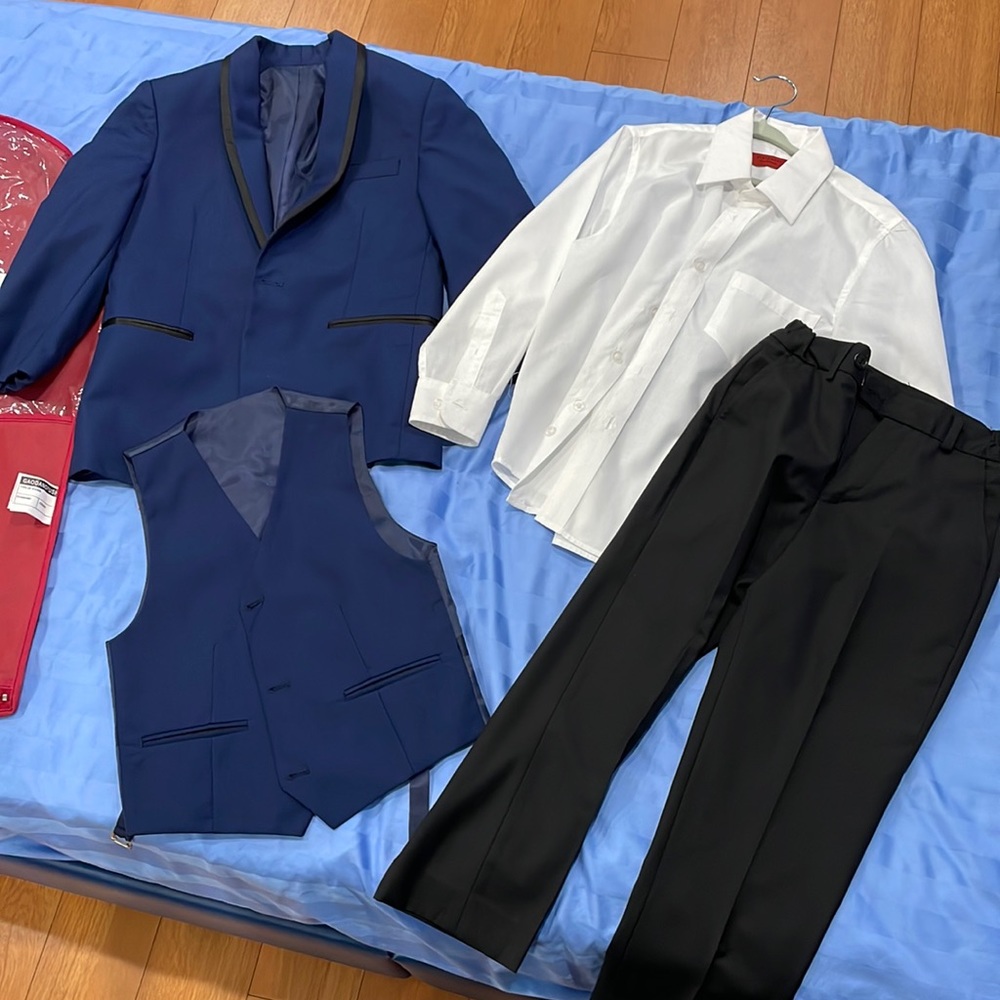 4 piece boy suit set
